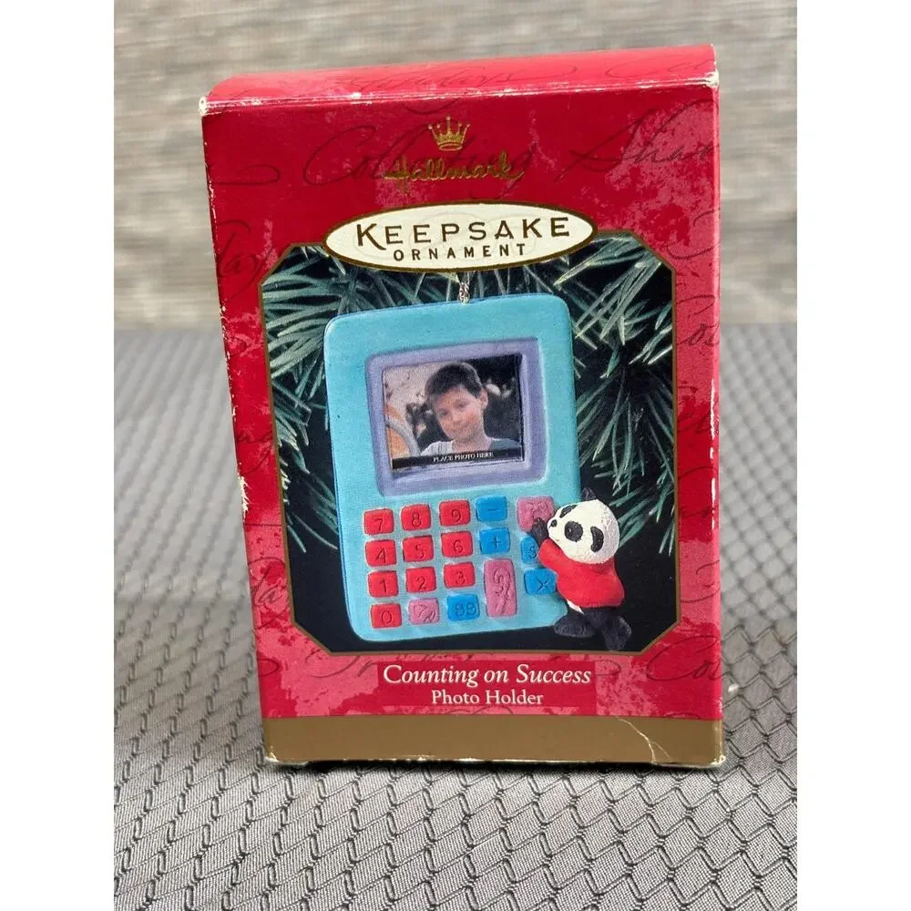 Hallmark Keepsake Ornament Panda Photo Holder Christmas 1999 Collectible